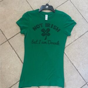Green Graphic Women's Irish Top